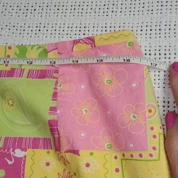 Cotton Connection Colorful Lined Patchwork Cotton Side Zipper Sz‎ L Skirt - Picture 7 of 9